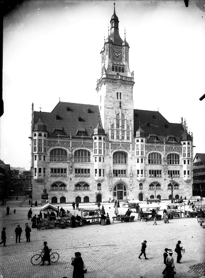 Stuttgart, Rathaus, 1905