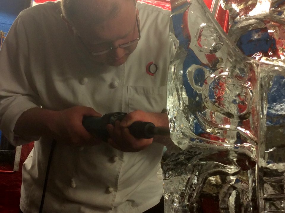 Ice carving!