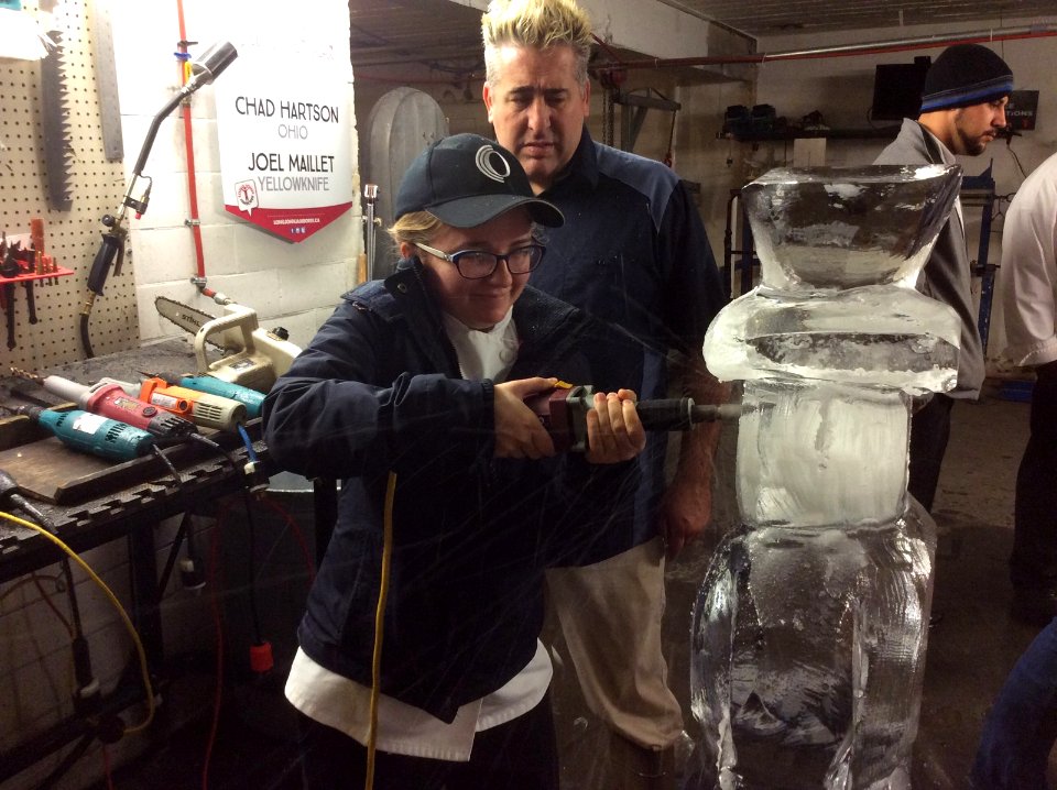 Ice carving