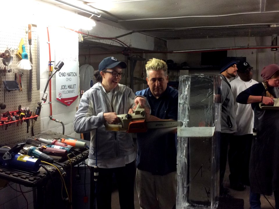 Ice carving
