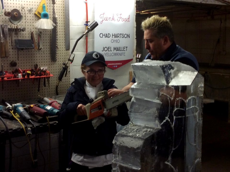 Ice carving