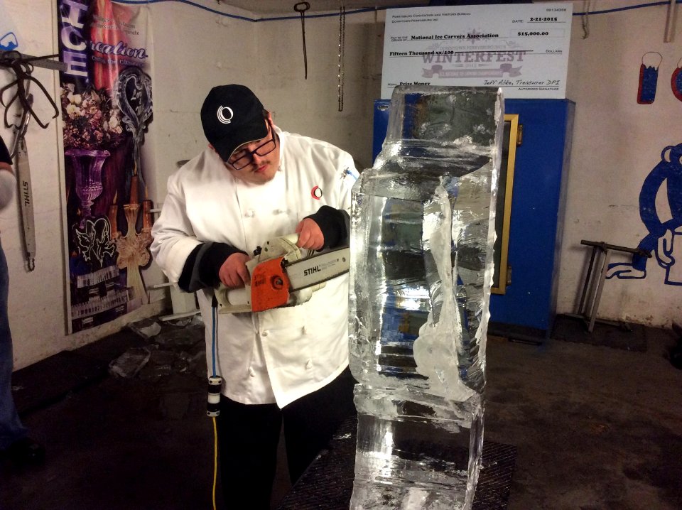 Ice carving!
