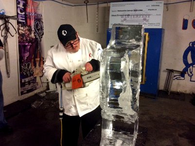 Ice carving!