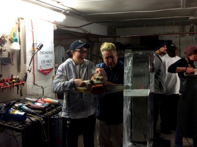 Ice carving