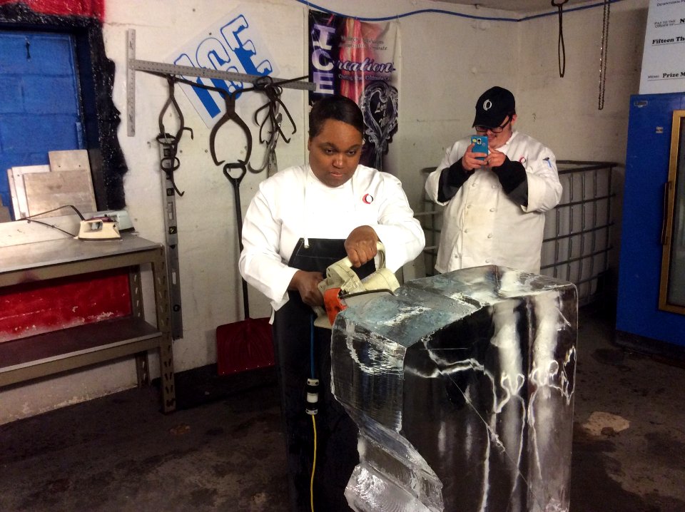 Ice carving!