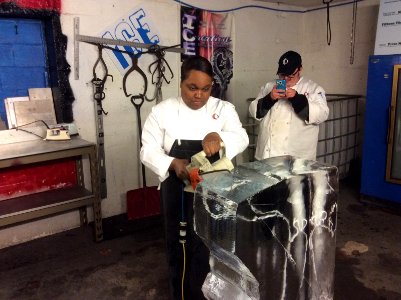 Ice carving!