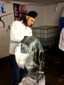 Ice carving, day 1