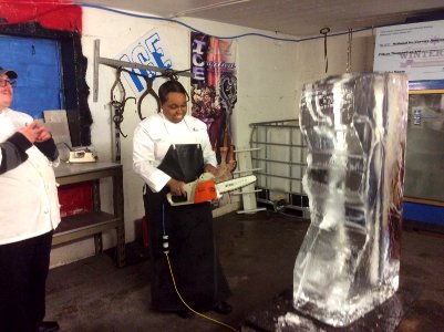 Ice carving!
