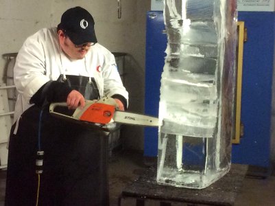 Ice carving!