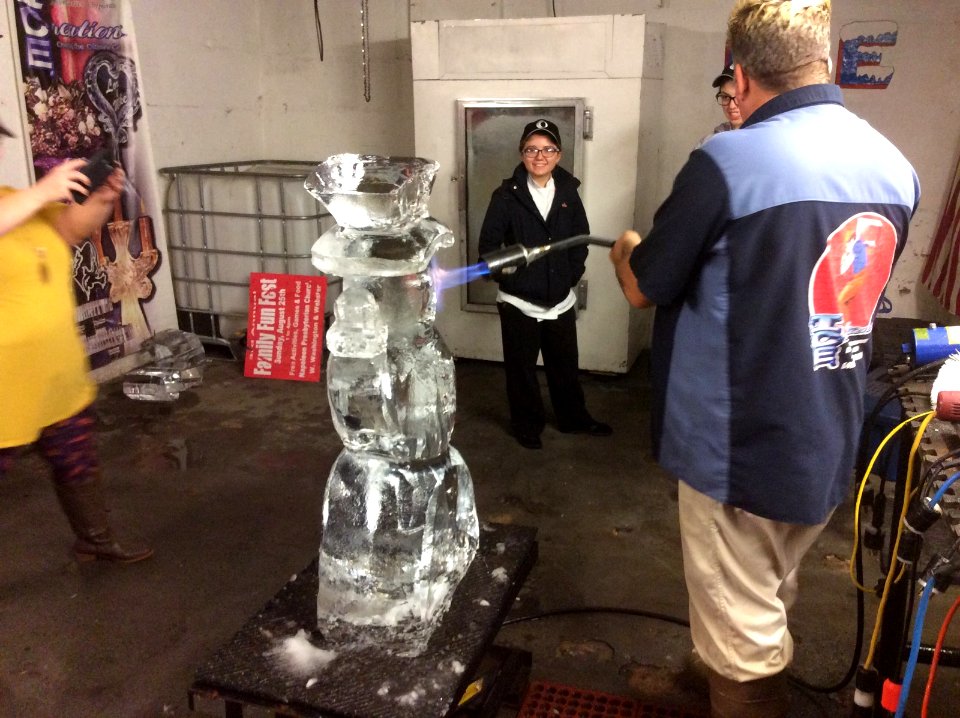 Ice carving