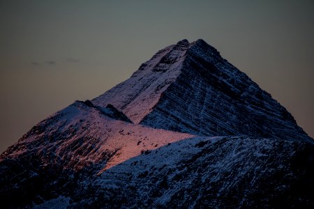 A mountain's last moment.