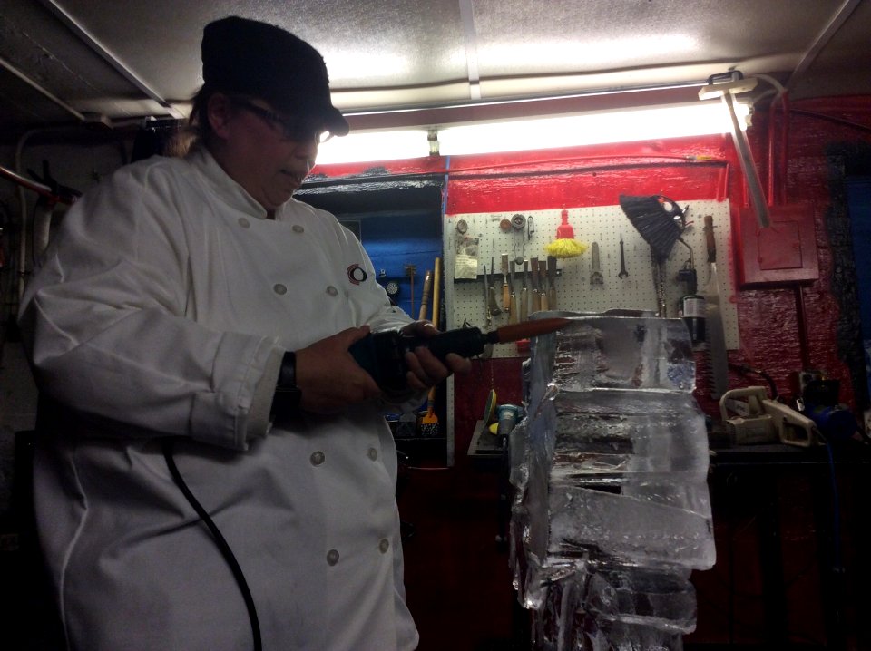 Ice carving!
