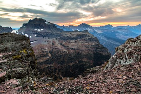 Alpine Sunset over Heavens Peak photo