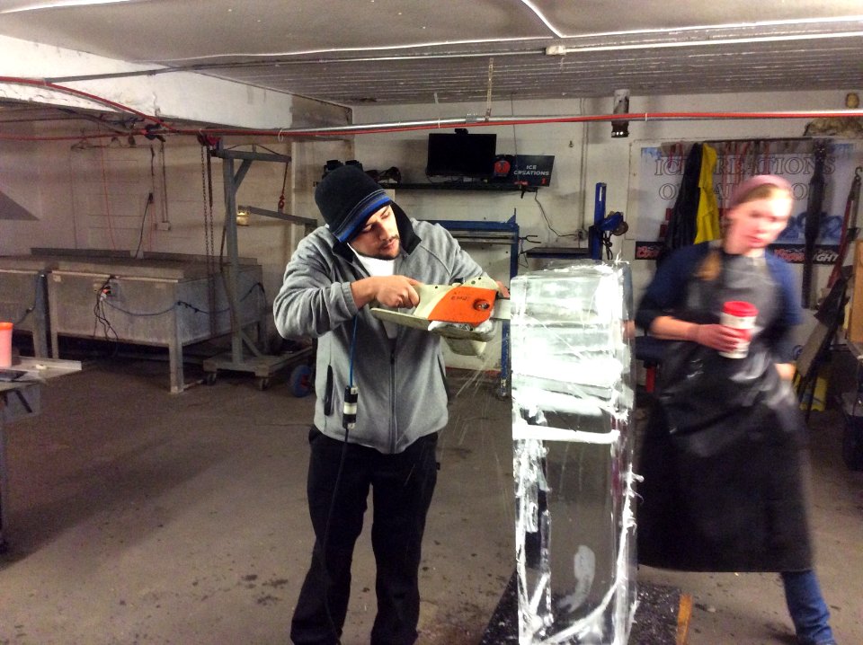 Ice carving