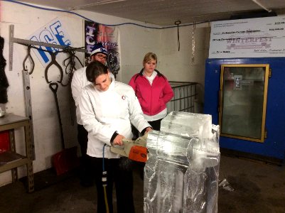 Ice carving!