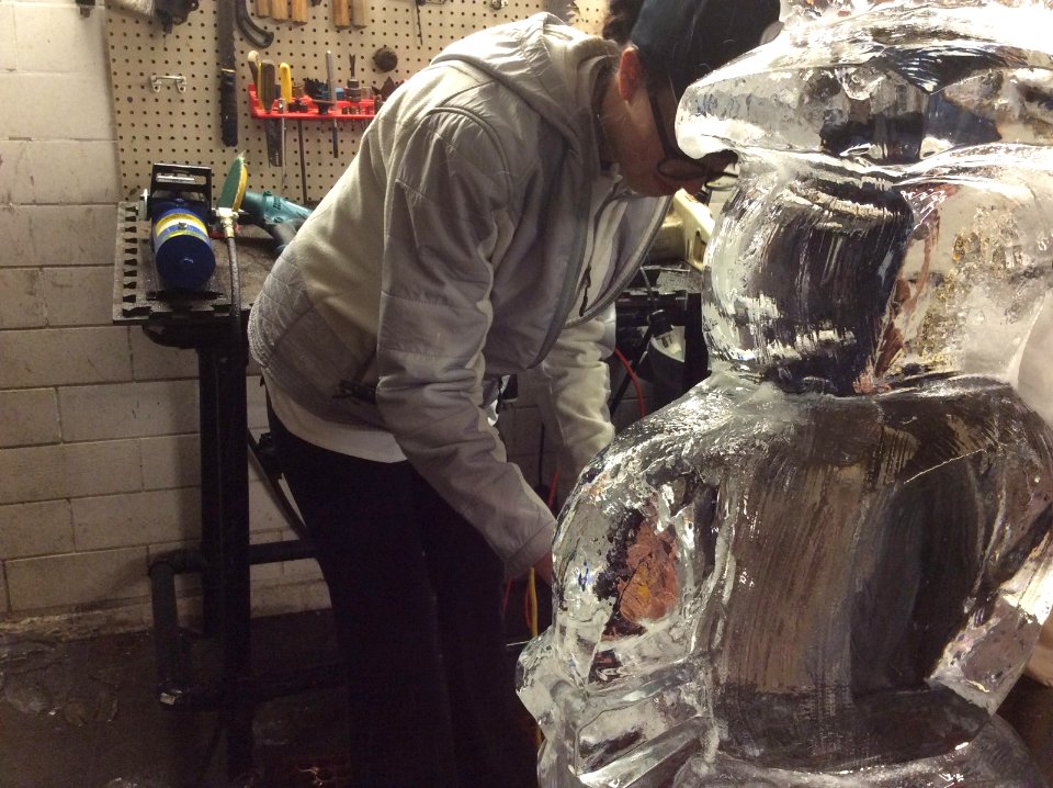 Ice carving