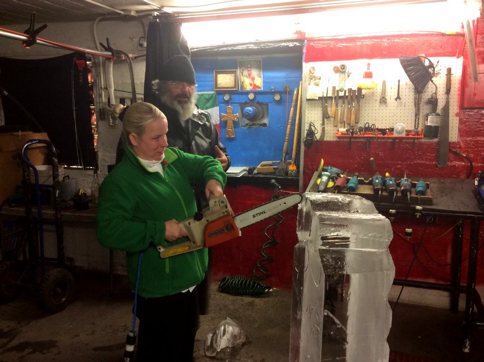 Ice carving!