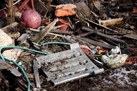 Debris at Lido Beach WMA