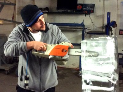 Ice carving