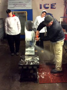 Ice carving, day 1