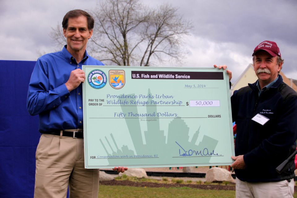 Presenting the large check