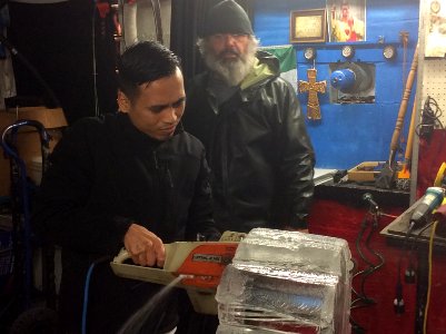 Ice carving!