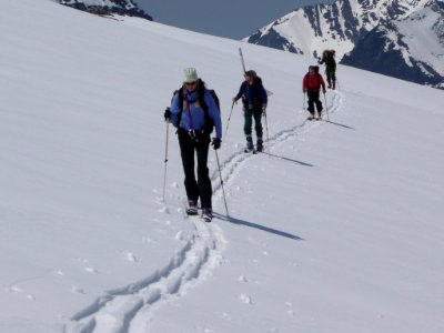 Scientists skiing to Sperry Glacier to conduct measurements