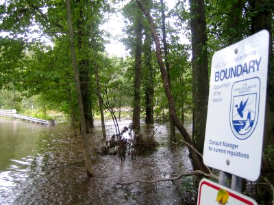 Flooded road at Great Swamp photo