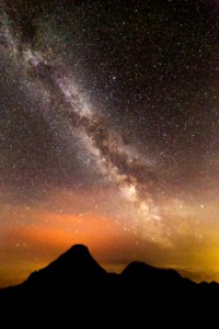 Milky Way and Thompson Fire Glow Portrait photo