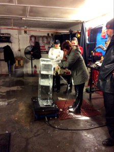Ice carving, day 1