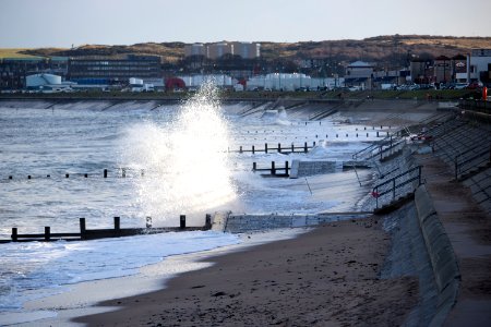 Waves crashing on Aberdeen Beach