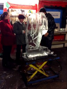 Ice carving, day 1