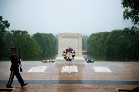 Thunderstorm Rolls Over Arlington National Cemetery photo
