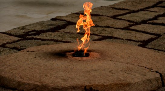 The Eternal Flame at the gravesite of President John F. Kennedy photo