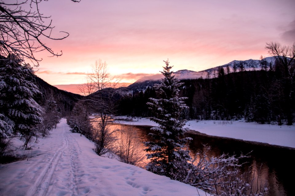 Middle Fork of the Flathead River in Winter