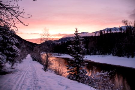 Middle Fork of the Flathead River in Winter photo