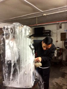 Ice carving!
