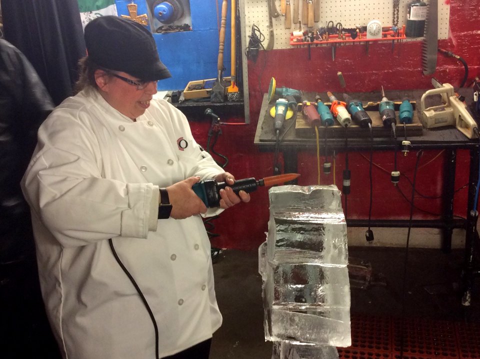 Ice carving!