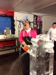 Ice carving!