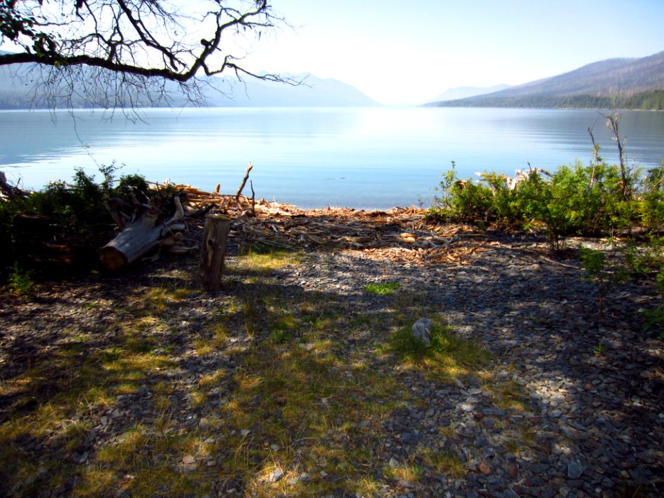 Lake McDonald North Shore Ranger Station - 6 [Lake access at the far end of the driveway loop to the right of the Ranger Station.]