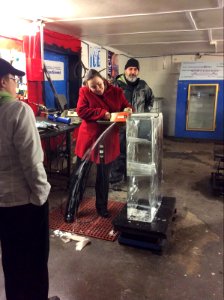 Ice carving, day 1