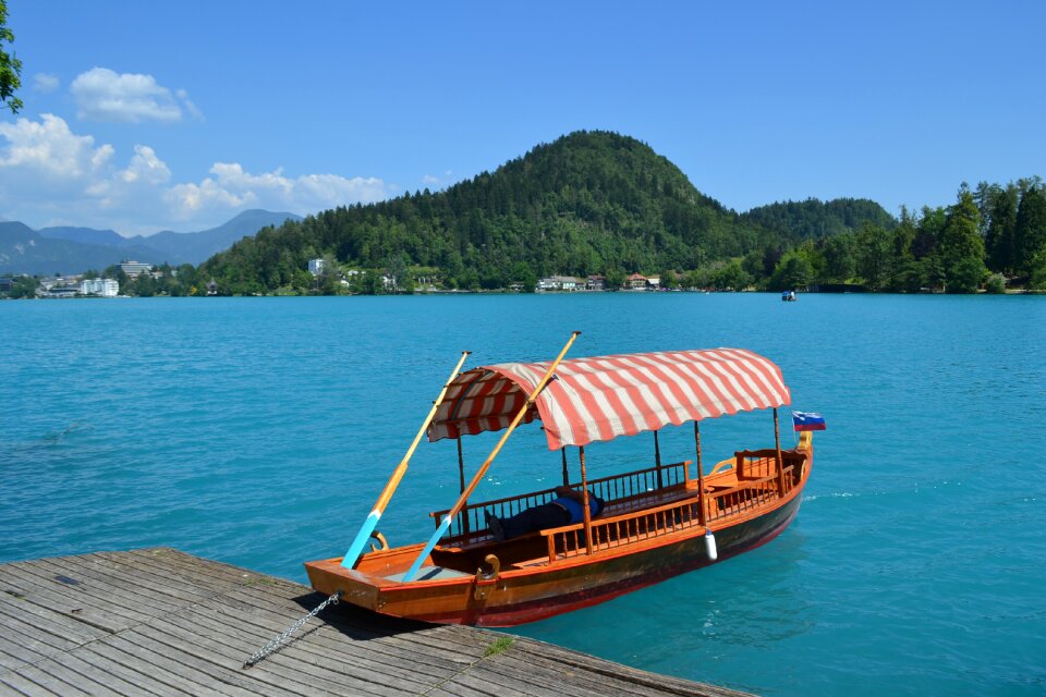 Ladder blue water slovenia