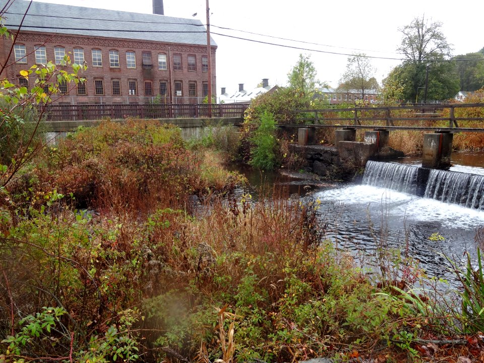 The aging mill and falls at West Britannia Dam