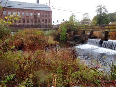 The aging mill and falls at West Britannia Dam