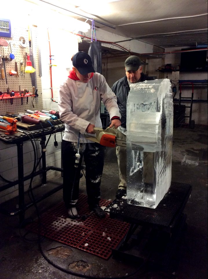 Ice carving, day 1