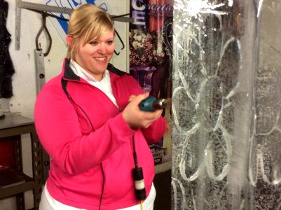 Ice carving!