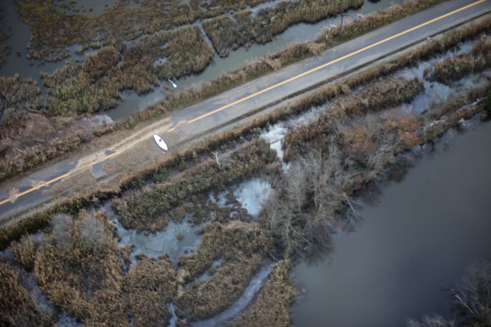 Sailboat on the road at Seatuck National Wildlife Refuge (NY)