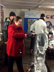 Ice carving, day 1