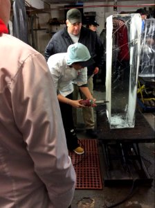 Ice carving, day 1
