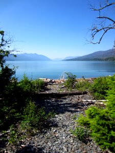 Lake McDonald North Shore Ranger Station - 4 [Lake access midway along the driveway loop to the right of the Ranger Station.] photo